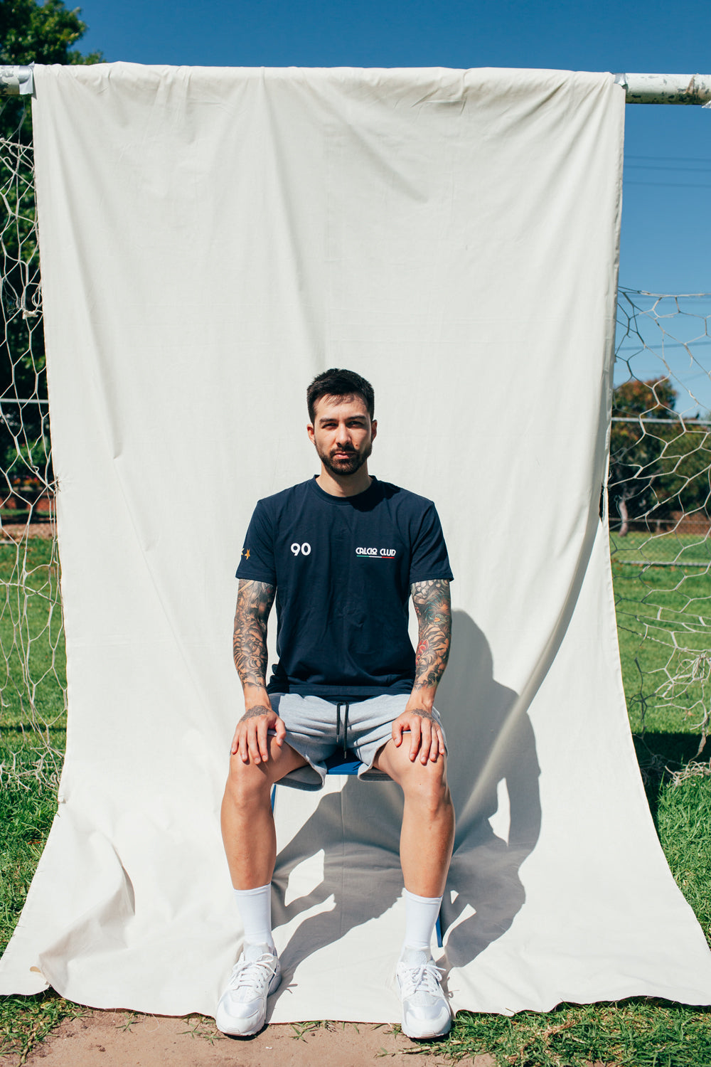Navy Calcio 90 Tee